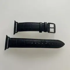 お値下げ 本革 Apple Watch用 バンド 黒 クロコダイル