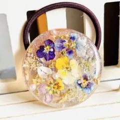 No.3008★ハンドメイド★新作♡大きめ♡フラワーレジンヘアゴム