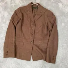 【TheScotchHouse】テーラードジャケット ブラウン系 三つボタン