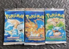 ポケモンカード　base set 1ed 3パック