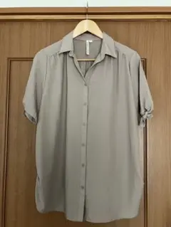 HK WORKS LONDON 半袖ボタンシャツ LL グレー
