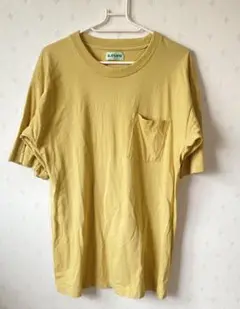 A.CLUB イエロー Tシャツ LLサイズ ポケット付き　コットン