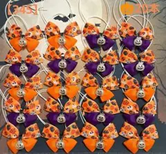 【345】トリミングチョーカー★パンプキン柄リボン20本セット