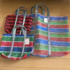 台湾 漁師網バッグ ２サイズ ３個セット