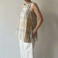 STUDIO NICHOLSON MADRAS CHECK vest 美品
