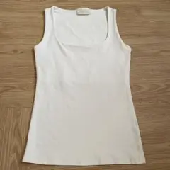 美品 ZARA COLLECTION スクエアネック タンクトップ ホワイト S