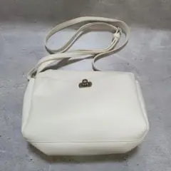 オペークドットクリップ ショルダーバッグ 白 大人上品♡
