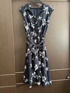 PROPORTION☆花柄ネイビーワンピース