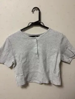 W.W.G グレー クロップドTシャツ