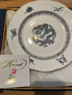 HEREND ヘレンド 龍 プレート竜柄 飾り皿MILLENNIUM PLATE 希少✨ヘレンド ミレニアム プレート 1999 龍 竜 飾り皿