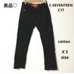 美品♡C-SEVENTEEN美脚ストレッチ　ブラックデニム　ストレートX S