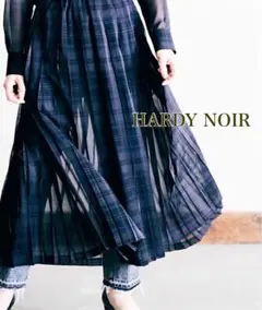 HARDY NOIR 楊柳チェックプリント プリーツスカート　秋冬