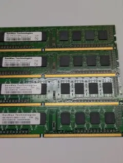 SanMax 4GB DDR3 メモリー 4枚セット