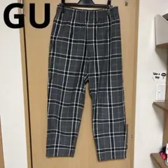 GUシェフパンツ グレーチェックメンズ M