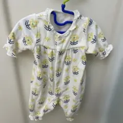 花柄ロンパース 50〜60cm 綿100%