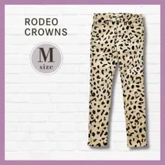 美品✨RODEO CROWNS スキニーパンツ M ベージュ レオパード ヒョウ