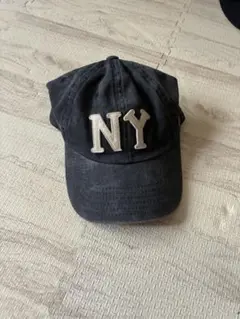 NYロゴ刺繍ダークブルーキャップ