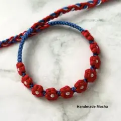 ぷっくりお花ミサンガ ミャクミャクカラー