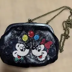 ディズニー　ミッキーミニー　ビーズショルダーバッグ