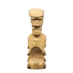 善女竜王（高さ：15cm zr6805）仏像 円空仏 摸刻 木彫