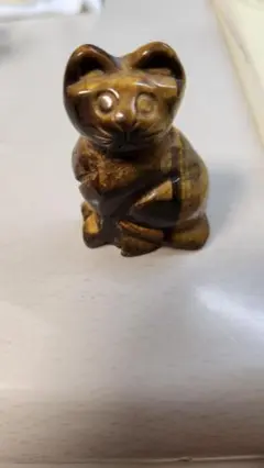 タイガーアイ 猫の置物 約6cm