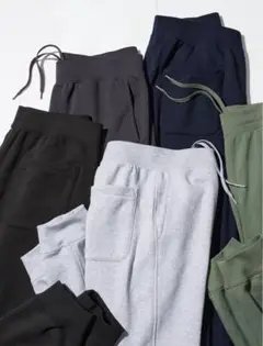 ユニクロ　スウェットパンツ　丈長め　黒　3点セット