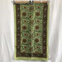 インド綿 スカーフ 柔らかい　グリーン色 55×180㎝