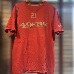Nike NFL 49ers Tシャツ古着　ゴア選手　21番 レッド