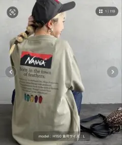 [NANGA/ナンガ] 別注 ヒストリーロゴ バックプリントTシャツ
