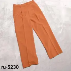 【チュクラ】ワイドスラックス ワンタック センタープレス 太め レディース