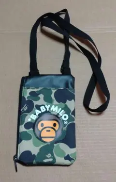 A BATHING APE スマホポシェット ABCカモ グリーン