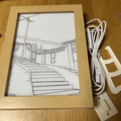 【未使用品・美品】ライトアップLEDアートフォトフレーム 23×17cm