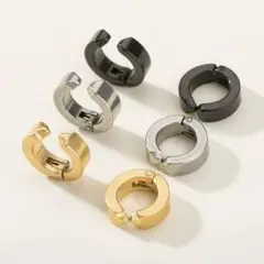 フェイクピアス イヤーカフ 3色 6個セット