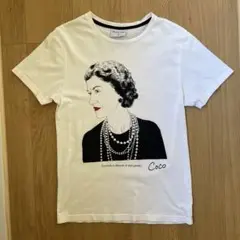 Coco Chanel イラスト Tシャツ ホワイト