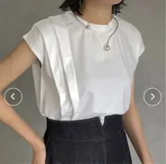 &g'aime アンジェム アシンメトリータックＴシャツ