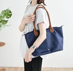 新品 mumu 撥水トートバッグ ネイビー