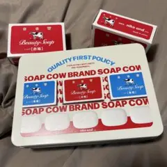 ニコアンド　牛乳石鹸　コラボ　缶