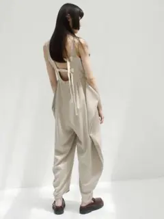 サロペット・オーバーオール・オールインワン leinwande tweed belted jumpsuits LEINWANDE Tweed Belted Jumpsuits grey