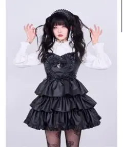 QOOZA IMVAL / Frill Heart Dress [BLK]