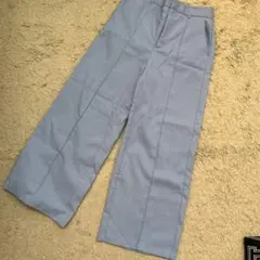 GU ライトブルー ワイドパンツ Ｌ