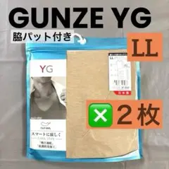 40/2【GUNZEYG】日本製カットオフ脇パット付きVネックTシャツ LL２枚