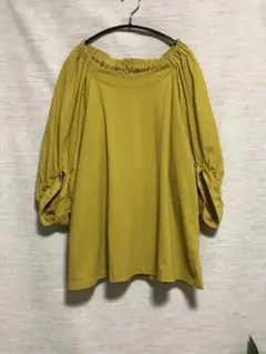 MELROSE カットソー　バールン袖　マスタード