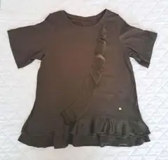 &LOVE　アンドラブ　アシンメトリーふりるLOVETシャツ　LL