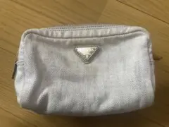 PRADAホワイトデニムマルチポーチ