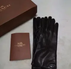 【COACH】手袋 本革ブラック　17cm 新品同様
