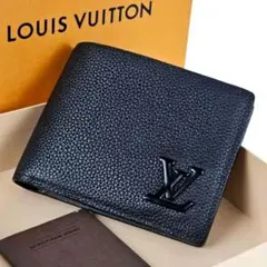 美品 ルイヴィトン ポルトフォイユ ミュルティプ 二つ折り財布 ブラック