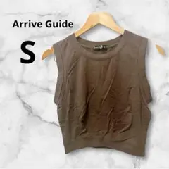 Arrive Guide ブラウン ノースリーブ クロップド