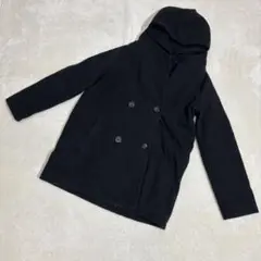 EGOIST 黒 フード付きダブルブレストジャケット