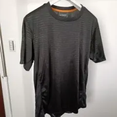 CLOSSH SPORTS ストライプ半袖Tシャツ 黒
