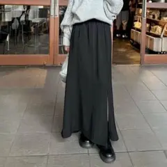mystic ミスティック イージーマーメイドスカート ブラック マキシ ロング